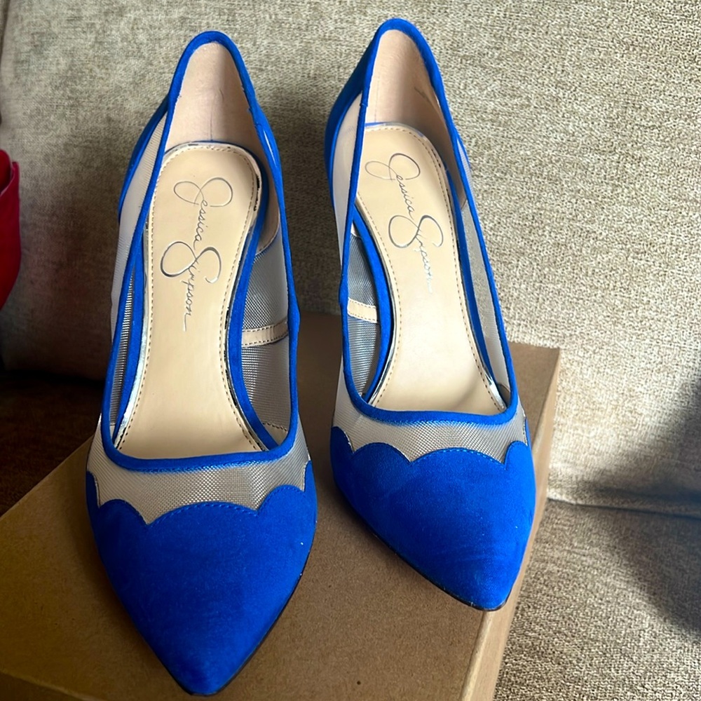 Cobalt blue heels. Worn once